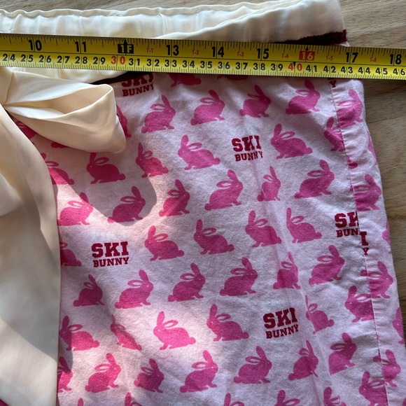 Victorias Secret PINK Sleep Pants Ski Bunny Lightweight Ruffle Ankle Small - Picture 4 of 7